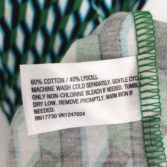 Diane Von Furstenberg x Target Wrap Dress Women’s XS Blue Green White Geometric - Picture 13 of 16